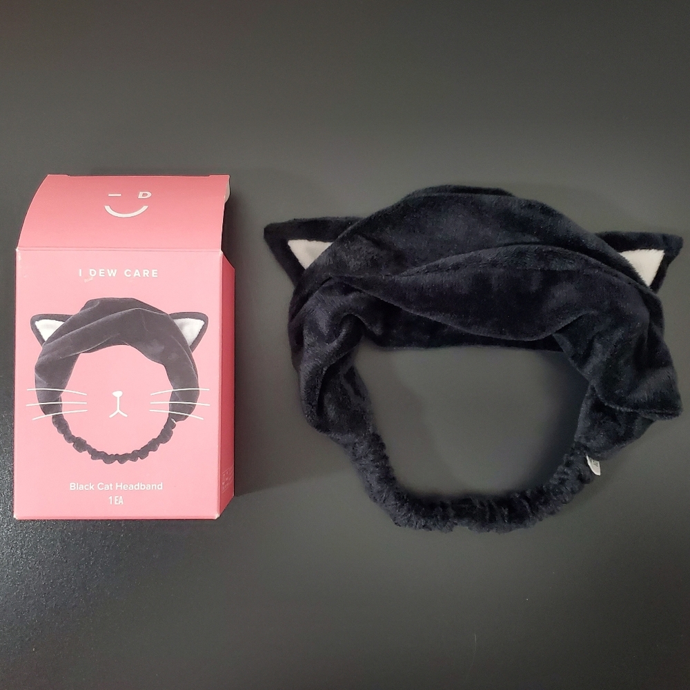 I Dew Care K-Beauty Black Cat Microfiber Headband - NIB - Picture 6 of 9